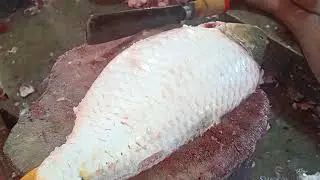 Excellent Technique Golden Carp Fish Cutting Skills | at Roadside Fish Market  Super Performance