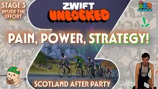 Внутри битвы! | Zwift Unlocked Race Recon: Scotland After Party (советы + живое аудио гонки)