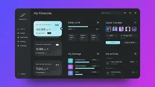 Finance Dashboard with 5 Themes // Speedrun // HTML & CSS Tutorial