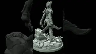 Elf Warrior | 3d print ready figurine preview