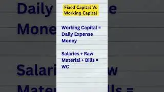 Fixed  vs working capital |