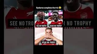Arsenal deadly trio 😈 #arsenal #trophy #footballmemes #memes #pl #gyokeres #saka #trending #viral