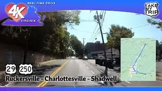 Charlottesville, Virginia Scenic Drive in 4K