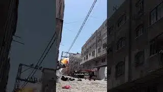 The moment the occup bombed the Harb building in the Sheikh Radwan neighborhood