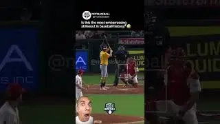 Is this the most embarrassing strikeout in baseball history? 🤣 #baseball #mlblb #mlb #viralsports
