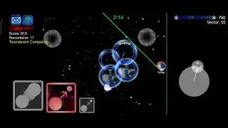 Nebulous.io - Tournament Winning, 825 Plasma (Games 1 and 4 VS Real Players, 2 and 3 - Vector)