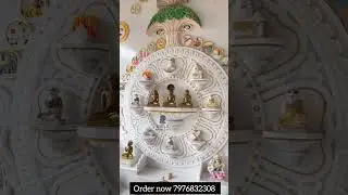 white marble mandir #tranding #homedecor #wall #backyarddecor #shortvideo #statue