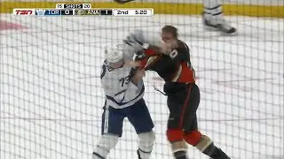 NHL Fight - Maple Leafs @ Ducks - 2020 03 06