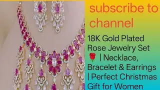 18K Gold Plated Rose Jewelry Set 🌹👉 Buy Now from Amazon (Link in Description#amazonaffiliate #short 