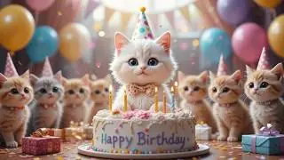 Birthday Cat 🐱 Video &ndash; Cat Celebration Party and Cute Moments 🎂
