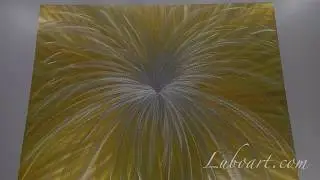 gold Metal art painting Original wall decor Source of Love by Lubo Naydenov