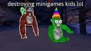 Destroying minigames kids in gorilla tag lol - Gorilla Tag VR