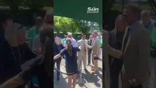 Rami Malek steals the show at Wimbledon as he arrives in bold suit 🤩 #tennis #wimbledon