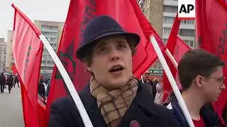 A few thousand people in May Day march and rally in Moscow