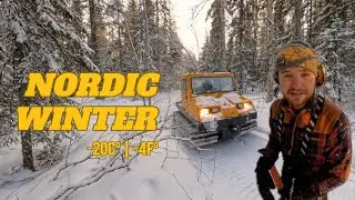 Snow Grooming & Skiing in -20C (-4F) | Winter in the Far North
