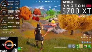 RX 5700 XT + Ryzen 5 5600X : Fortnite All Settings (Tested in 2025)