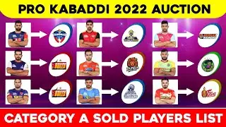 Pro Kabaddi 2022 Auction Category A Sold Players List | PKL Season 9 Auction