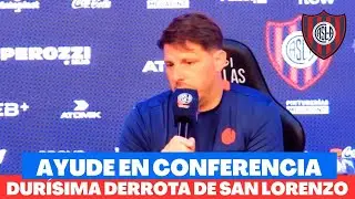 SAN LORENZO - AYUDE EN CONFERENCIA TRAS LA DURISIMA DERROTA CON SAN MARTIN DE SAN JUAN