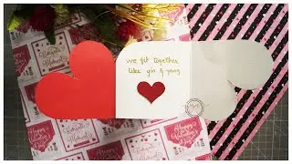 How to make Valentine's Day card - 4/DIY/Best love Card for Husband Boyfriend Wife/Heart Card