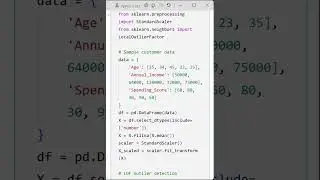 06 Local Outlier Factor (LOF) Outlier Detection in Python: Customer Data Example