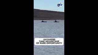 Kayakers take advantage of temporary Death Valley lake