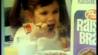 Реклама хлопьев Raisin Bran Cereal 1977 года