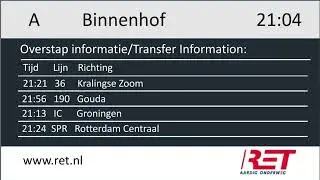 Metrolijn A Kralingse Zoom - Binnenhof | RET omroepen.