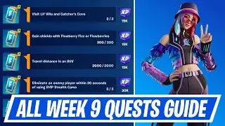 Fortnite Complete Week 9 Quests - How to EASILY Complete Week 9 Challenges in Chapter 5 Season 1