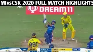 Mi vs CSK 2020 highlights||#ipl2020highlights||#cskvsmi||IPL today match highlights||