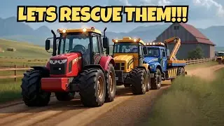Rescue Team Saves the Day! 🚜 Realistic Cartoon Vehicles Help Animals & People | Kids Learning Video