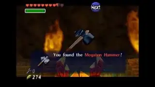 Ocarina of Time (N64) - Fire Temple (3): Megaton Hammer