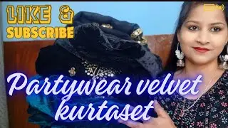 Partywear velvet kurtaset under budget &hearts;️&hearts;️🥰 #meesho #meeshodress #houlvideo #trending #fashion