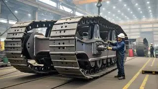 Inside Steelworks Building Undercarriages and Track Frames for Giant Excavators and Bulldozers