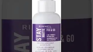 Rimmel London Stay Matte Fix & Go - 001 Transparent - 2-in-1 Primer & Setting Spray, Oil-Free