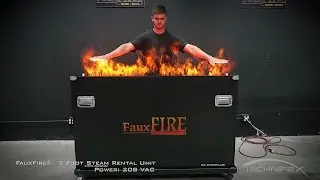 FauxFire Rental 5 Foot Steam Unit - simulated fake flame system