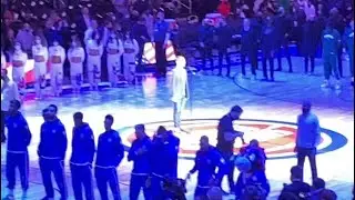 Ian Mazey sings The Star Spangled Banner at Little Caesar&rsquo;s Arena