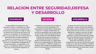 Seguridad y defensa nacional