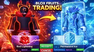 I Got PERMANENT ICE for RED LIGHTNING 😱 | Blox Fruits Trading