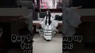 Day 1 of dressing up for Halloween: Lily Munster