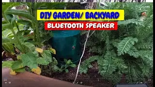 DIY GARDEN BLUETOOTH SPEAKER CONNECTED TO SOLAR PANEL