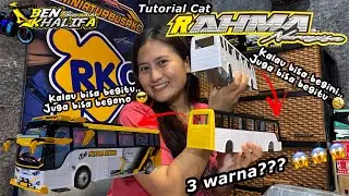 TUTORIAL CAT 3 WARNA MINIATUR BUS BASURI RKC‼RAHMA KACA BENING🤩