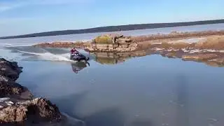 Polaris xlt 600 vatten &aring;kning p&aring; Orsa sj&ouml;n 
