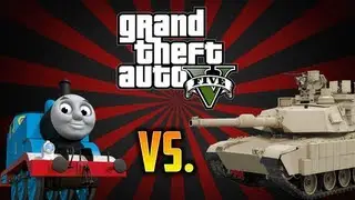 Grand Theft Auto 5 Train vs Tank epic showdown!