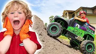 Monster Truck Kids Play Race and Smash Pretend Play