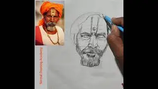How to draw a Sadhu with Andrew Loomis method  for learners