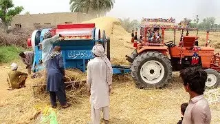 Wheat Thresher Machine Al Ghazi Tractor Agriculture Work