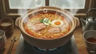 ASMR Cozy / Relaxante No Talking - A quiet night in the kitchen #ASMR #GhibliStyle #RelaxingSounds