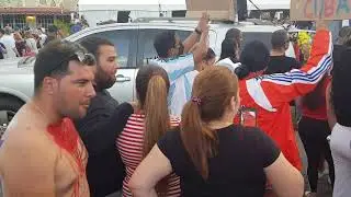 Cubanos de Miami apoyando las protestas en Cuba del 11 de julio de 2021
