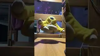 Banana man does his yoga #funny #yoga #cute #banana