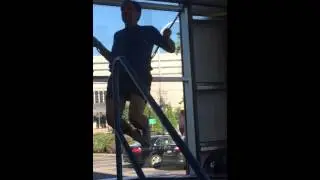 bouncing at the Carnegie Science Center Sportsworks